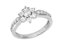 Серебряное кольцо с фианитом