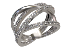 Серебряное кольцо с фианитом