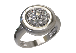 Серебряное кольцо с фианитом