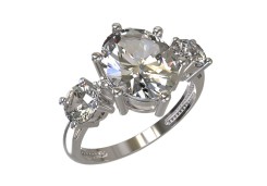 Серебряное кольцо с фианитом