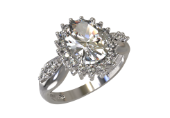 Серебряное кольцо с фианитом