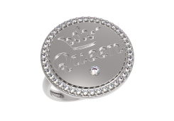 Серебряное кольцо с фианитом