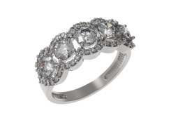 Серебряное кольцо с фианитом