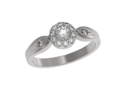 Серебряное кольцо с фианитом