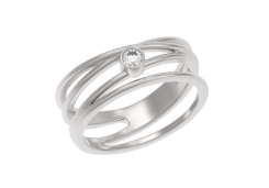 Серебряное кольцо с фианитом