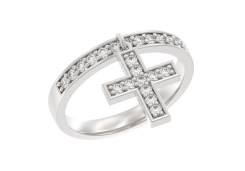 Серебряное кольцо с фианитом