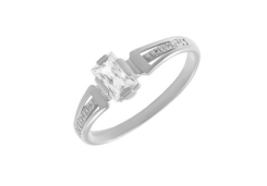 Серебряное кольцо с фианитом