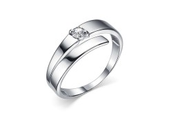 Серебряное кольцо с фианитом