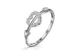 Серебряное кольцо с фианитом