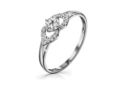 Серебряное кольцо с фианитом