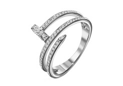 Серебряное кольцо с фианитом