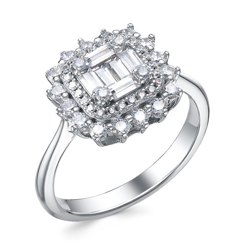 Серебряное кольцо с фианитом