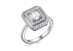 Серебряное кольцо с фианитом