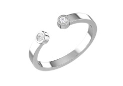 Серебряное кольцо с фианитом