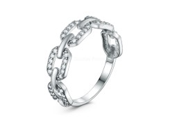 Серебряное кольцо с фианитом