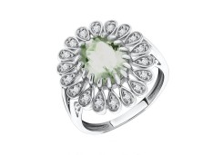 Серебряное кольцо с фианитом