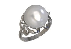 Серебряное кольцо с жемчугом