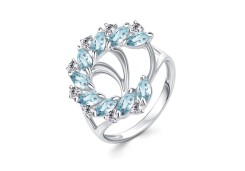 Серебряное кольцо с топазом