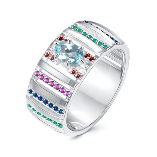 Серебряное кольцо с топазом