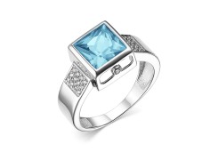 Серебряное кольцо с топазом