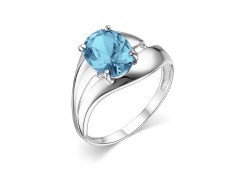 Серебряное кольцо с топазом