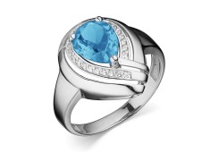 Серебряное кольцо с топазом