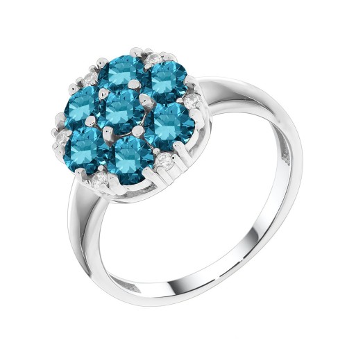 Серебряное кольцо с ситаллом