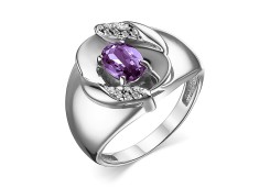 Серебряное кольцо с аметистом