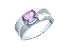 Серебряное кольцо с аметистом