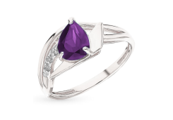 Серебряное кольцо с аметистом