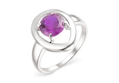 Серебряное кольцо с аметистом