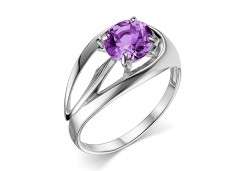 Серебряное кольцо с аметистом