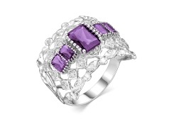 Серебряное кольцо с аметистом