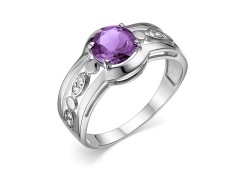 Серебряное кольцо с аметистом