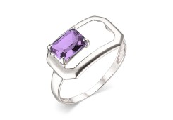 Серебряное кольцо с аметистом
