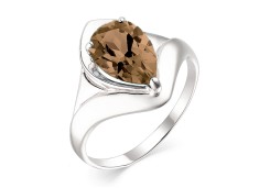 Серебряное кольцо с раух-топазом