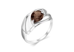 Серебряное кольцо с раух-топазом