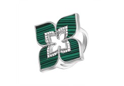 Серебряное кольцо с малахитом