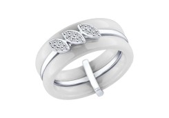 Серебряное кольцо с керамикой