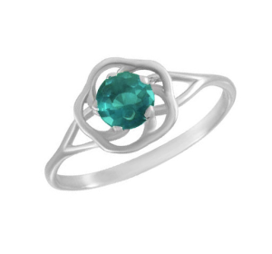 Серебряное кольцо с кристаллом