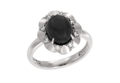 Серебряное кольцо с агатом