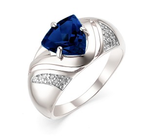 Серебряное кольцо с корундом