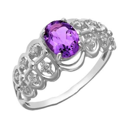 Серебряное кольцо с корундом