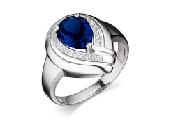 Серебряное кольцо с корундом