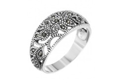 Серебряное кольцо с марказитом