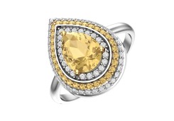 Серебряное кольцо с кварцем