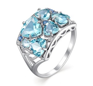 Серебряное кольцо с топазом