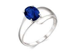 Серебряное кольцо с сапфиром
