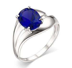 Серебряное кольцо с сапфиром