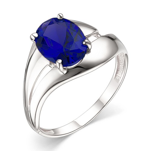 Серебряное кольцо с сапфиром